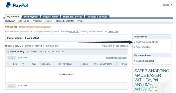 Cara Membuat PayPal Verified Cara Membuat PayPal Verified