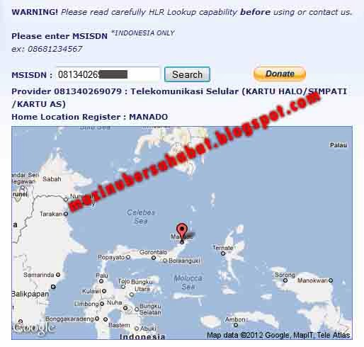 Catatan : HLR Lookup ini hanya bisa mendeteksi operator berikut ini :