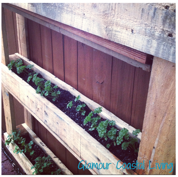 Vertical herb garden & planter box Glamour Coastal Living