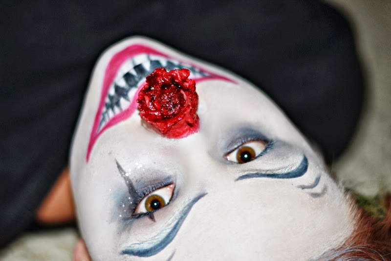 Halloween-Makeup-Verletzung-Clown-Nase