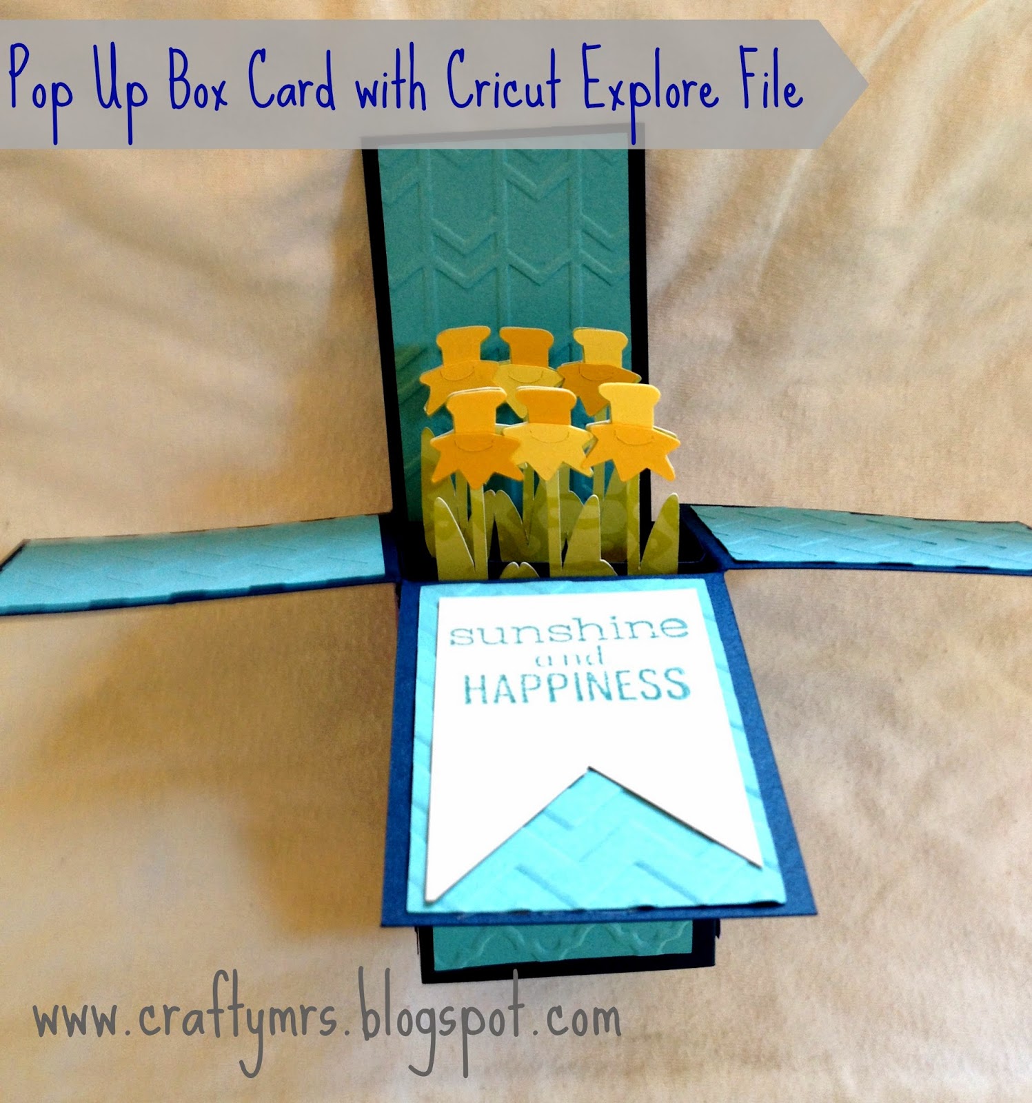 CraftyMrs Cricut Explore {Pop Up Box Card} A2 sized with Design Space File
