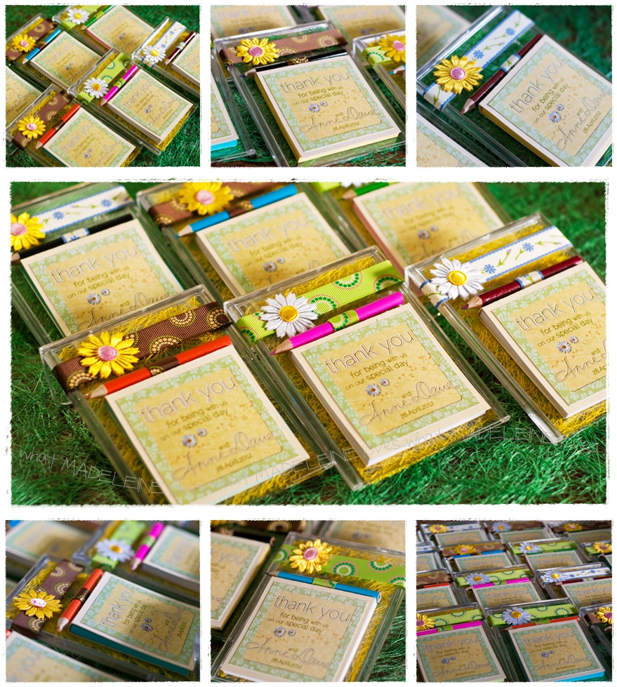 what madeleine loves Acrylic Stand Sticky Notes Holder a wedding favor