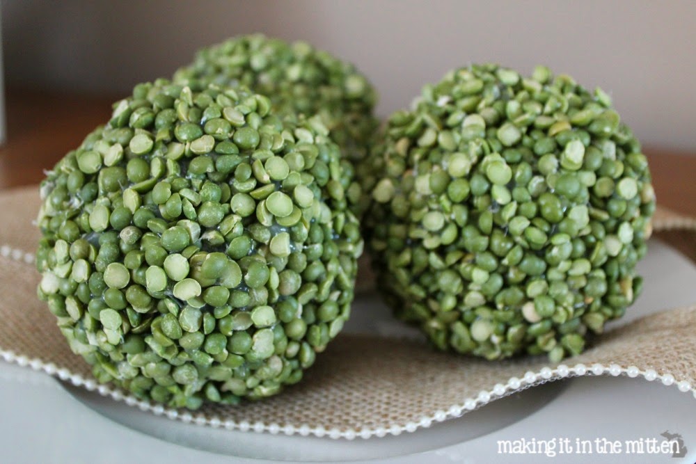 Making It In The Mitten SpringInspired Split Pea Decorative Balls