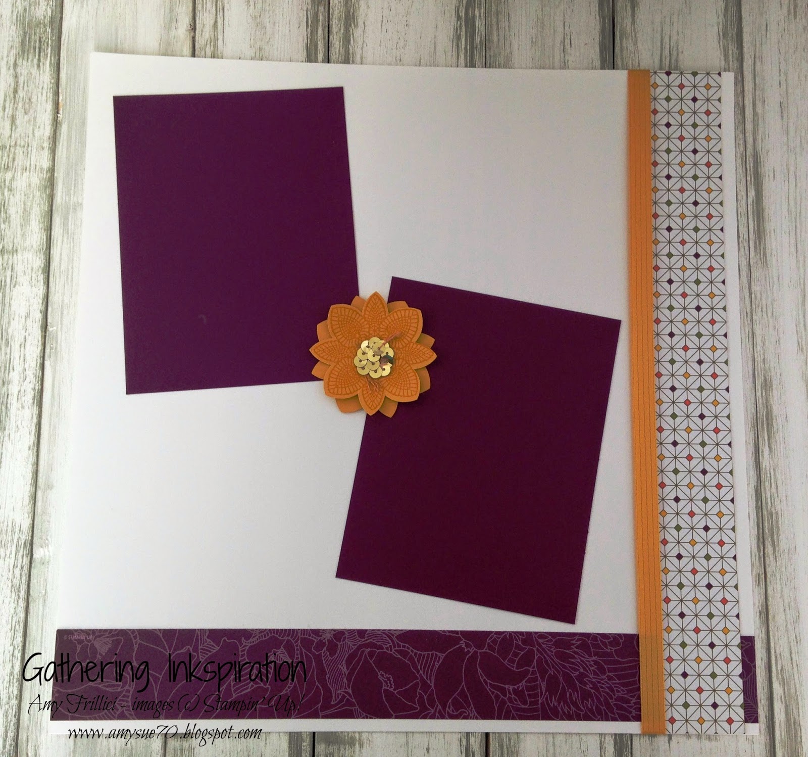 Gathering Inkspiration Park Lane Scrapbook Page