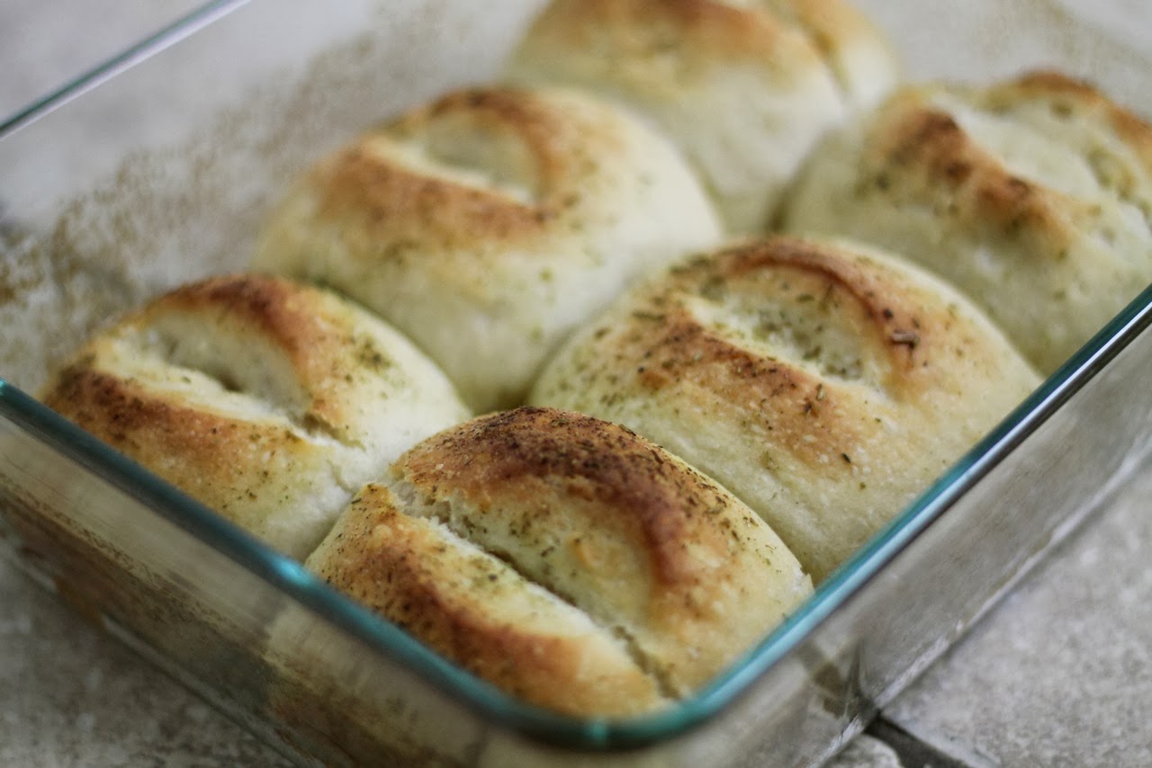Buttery and Crusty HerbTopped Dinner Rolls Chris Loves Julia