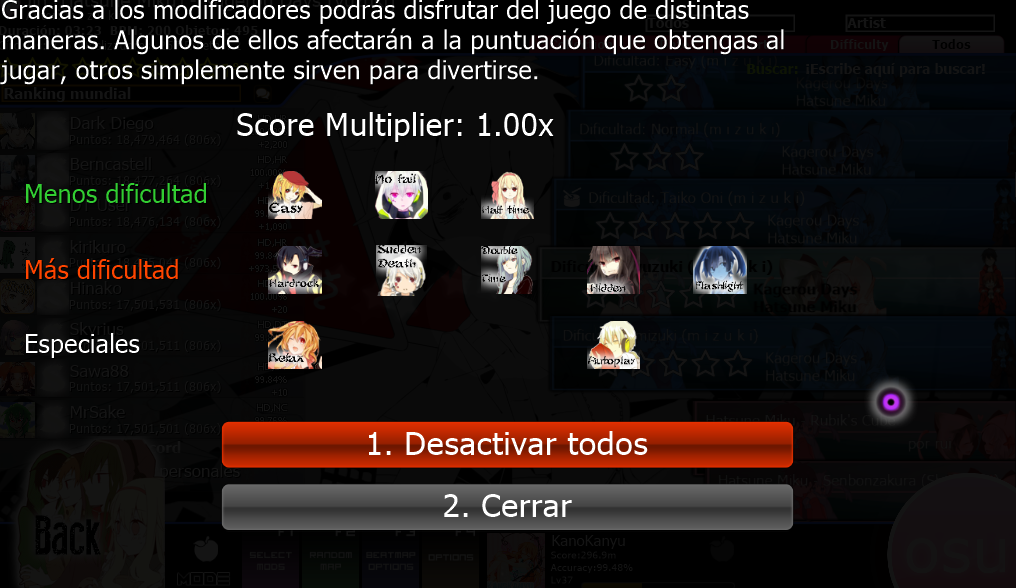 Skins Anime para Osu!