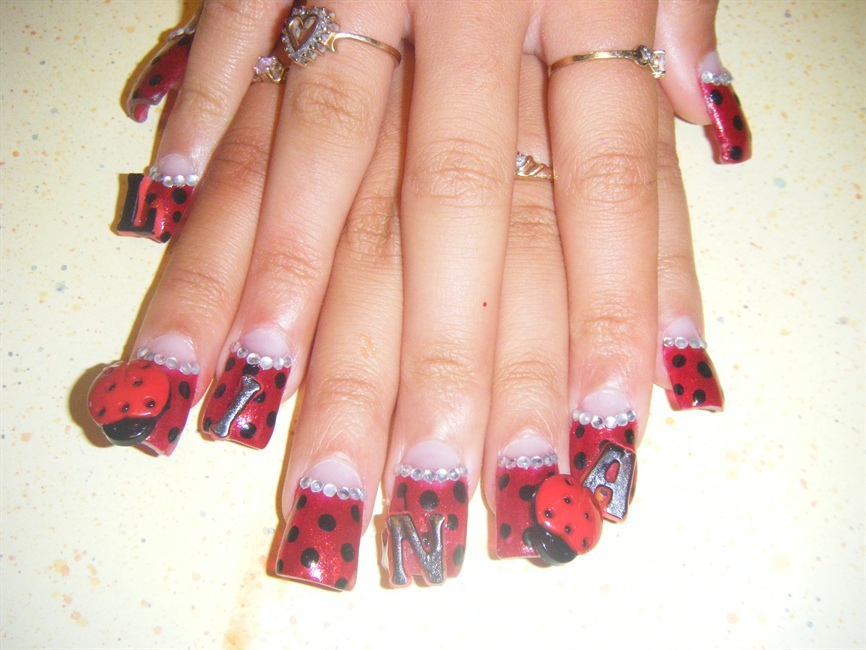 Ladybug Nails
