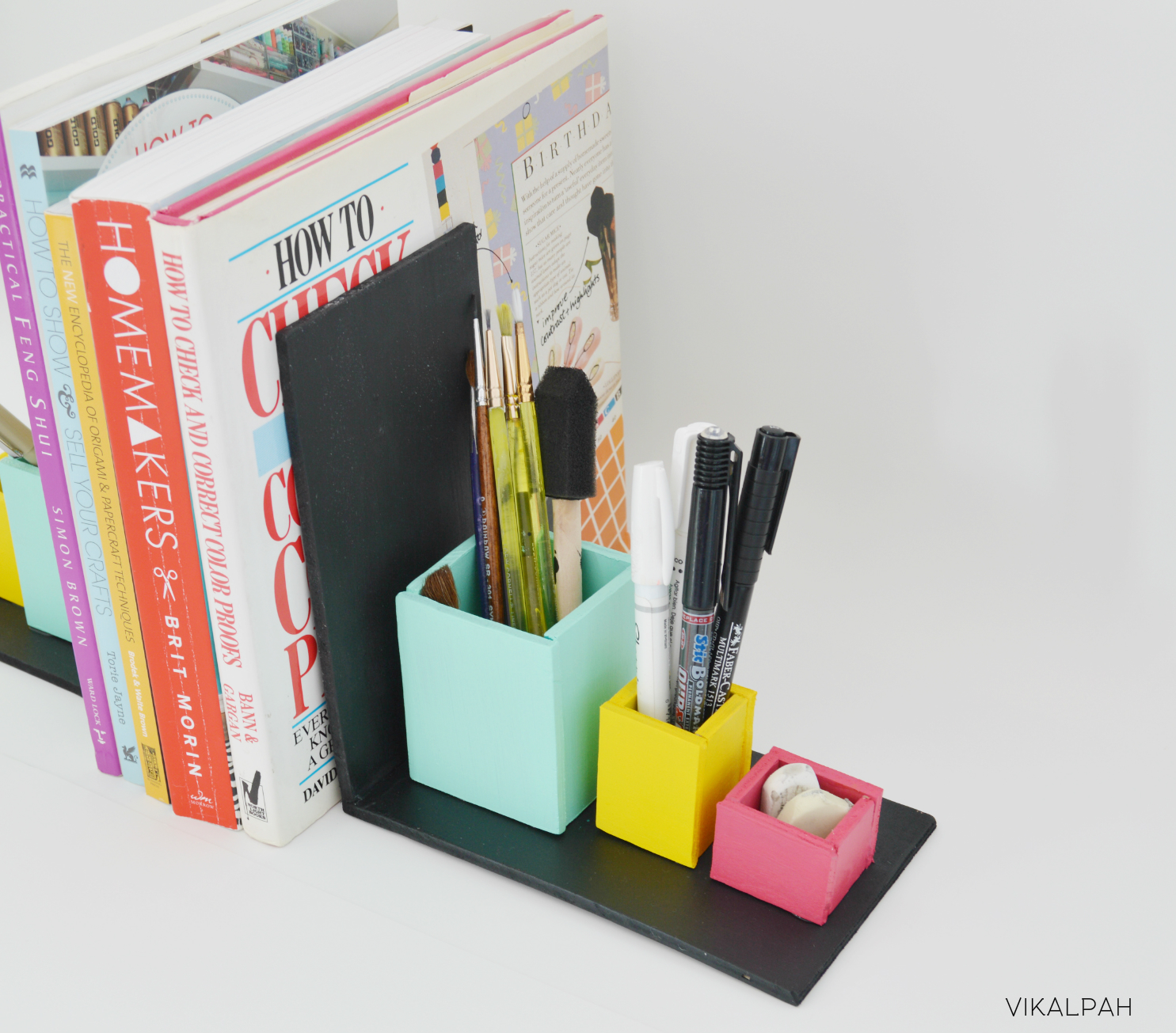 Vikalpah DIY Bookends with Organizers
