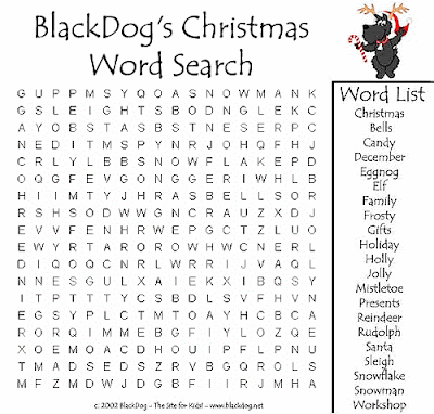 Hard Christmas Word Search 5