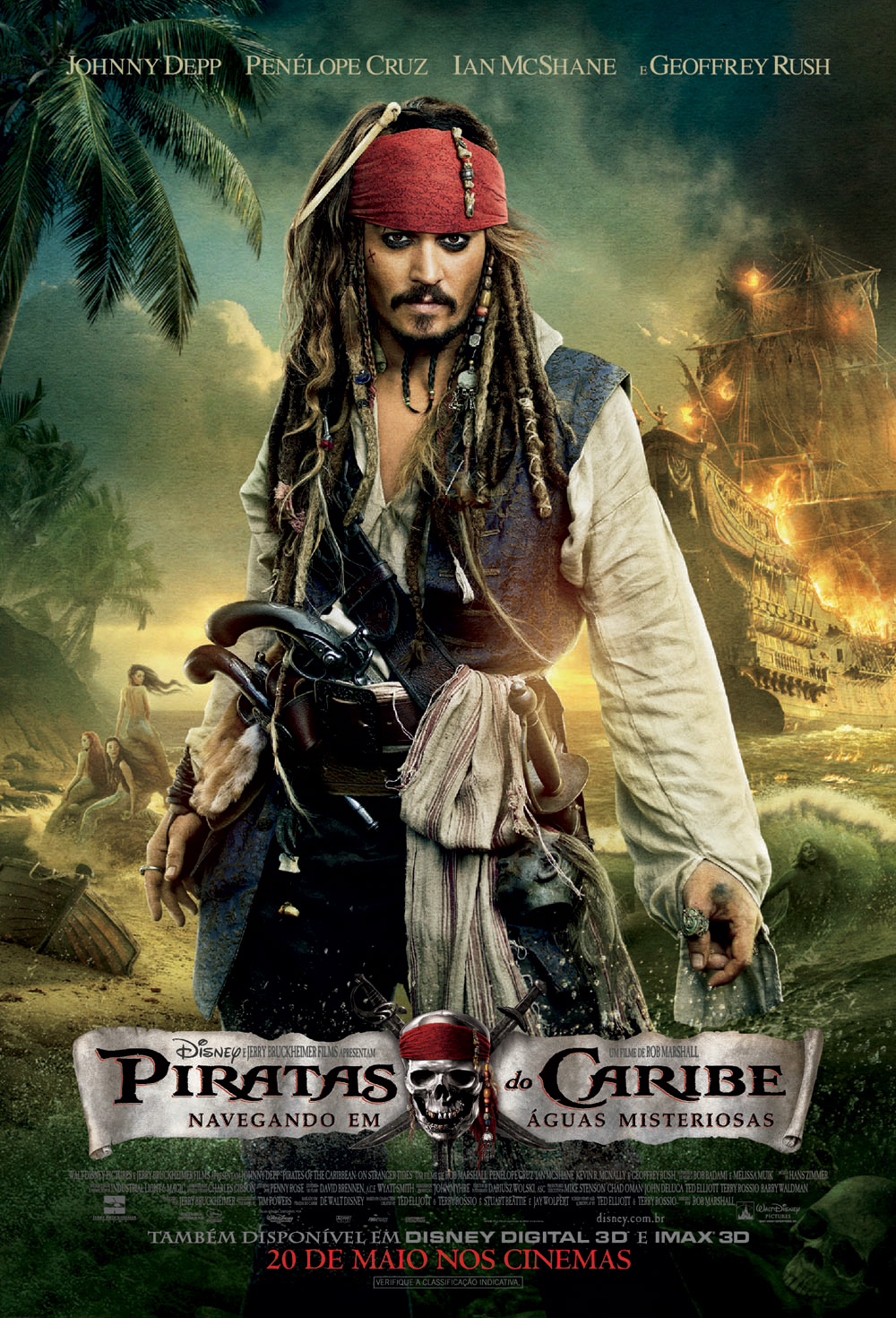 Johnny depp diz que nunca assistiu aos filmes dos Piratas do Caribe e