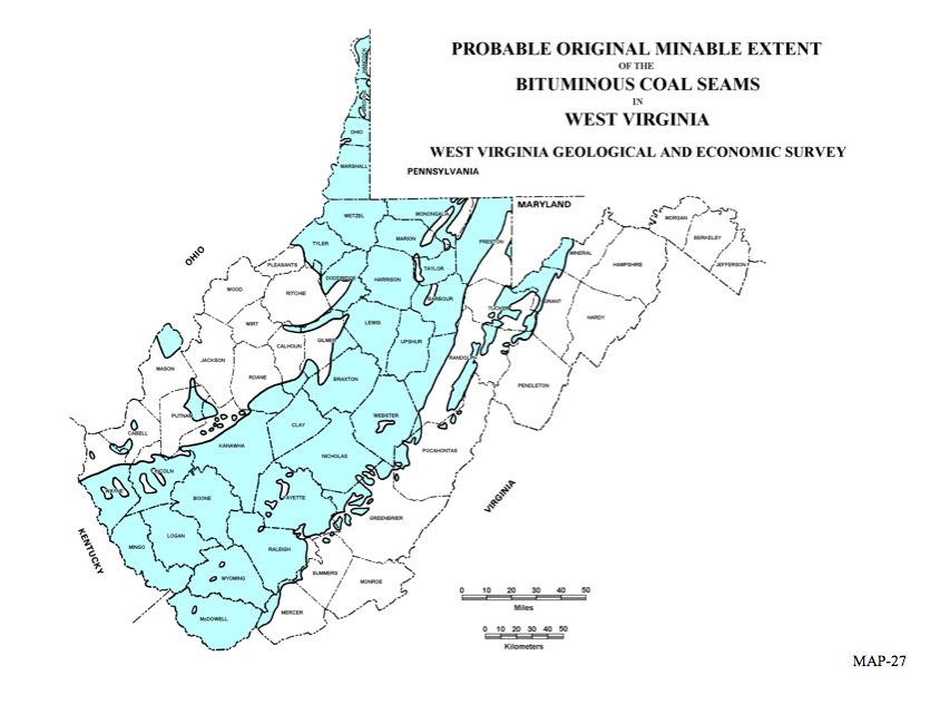 Ramblings Maps of the Coal Seams in West Virginia