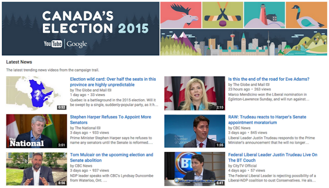 YouTube shines a spotlight on the Canadian Federal Election