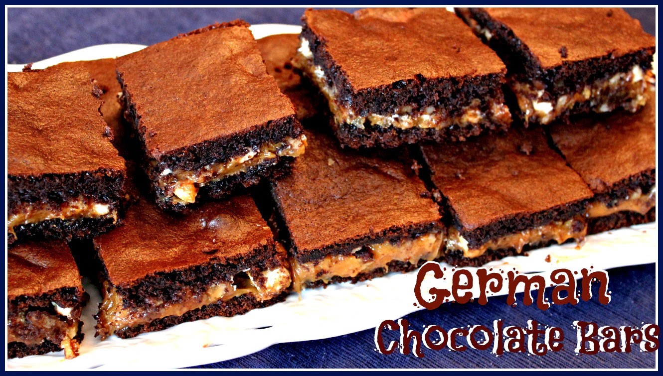 Sweet Tea and Cornbread German Chocolate Bars!