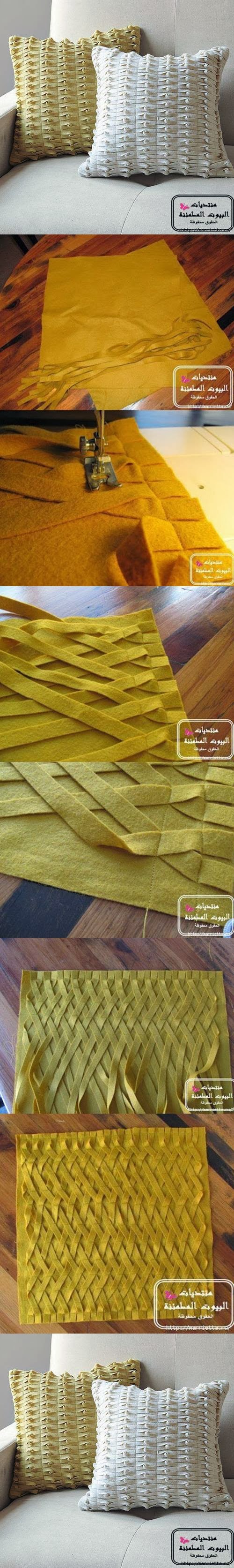 DIY Decorative Pillow from Felt DIY & Crafts Tutorials