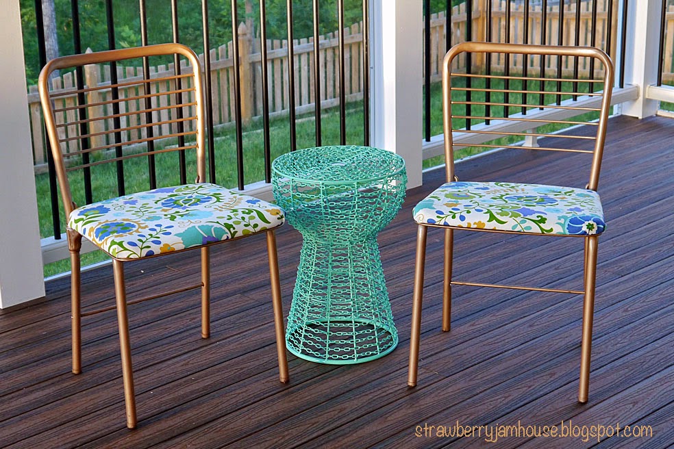 Strawberry Jam House Vintage Metal Chair Makeover