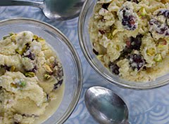 Amaretto Ice Cream w/ Cherries & Pistachios