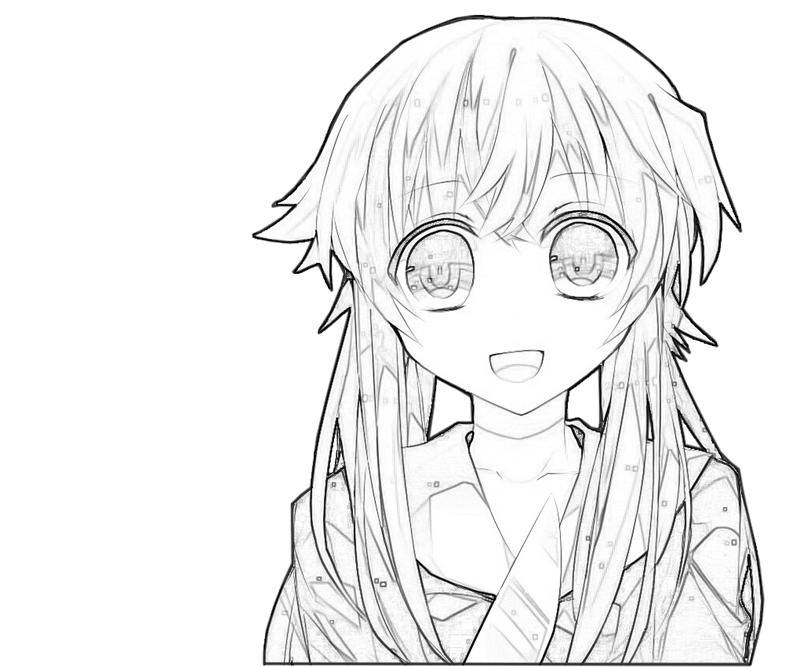 Mirai Nikki Chibi Lean Printing