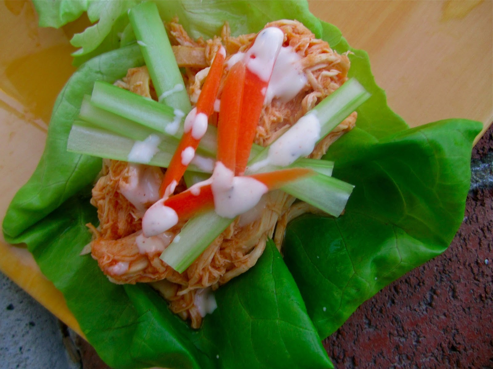 Stephanie Cooks Crockpot Buffalo Chicken Lettuce Wraps