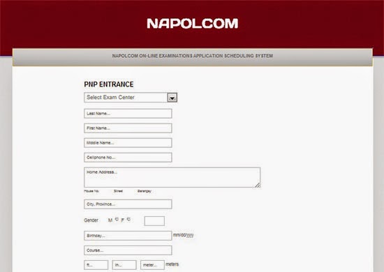 Napolcom 2015 Online Exam Application Scheduling System