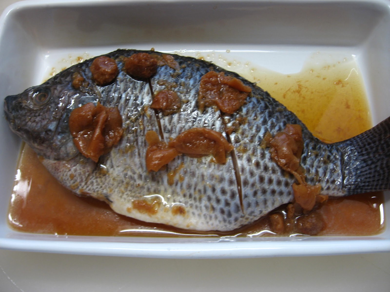 Modern Thai Food Back to cooking!!! Steamed Fish with salted Chinese plum.