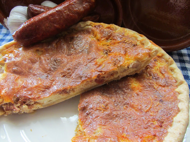 Quiche De Pringá De Carne Y Chorizo
