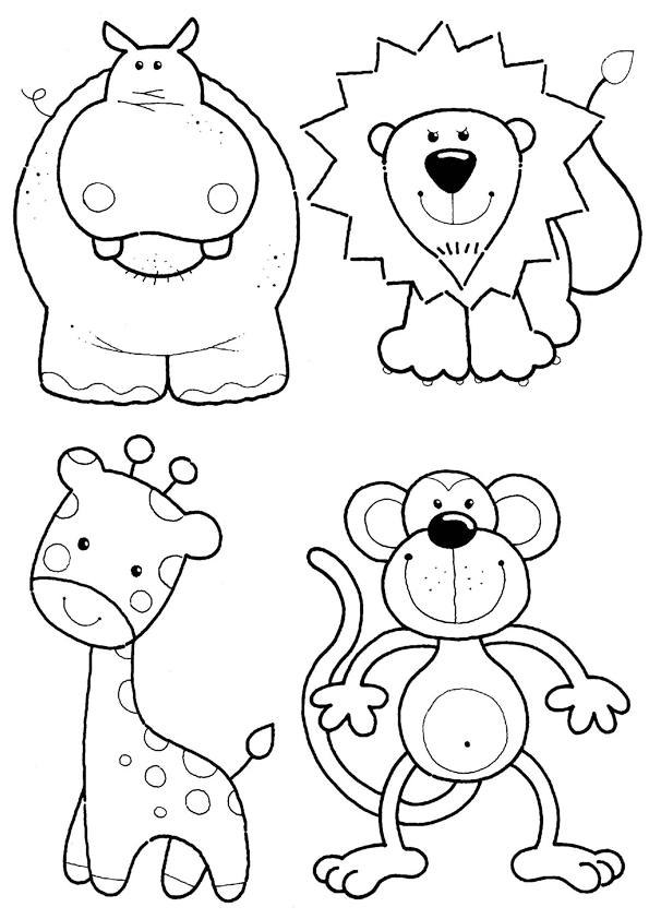 Animales de la selva animados para colorear - Imagui