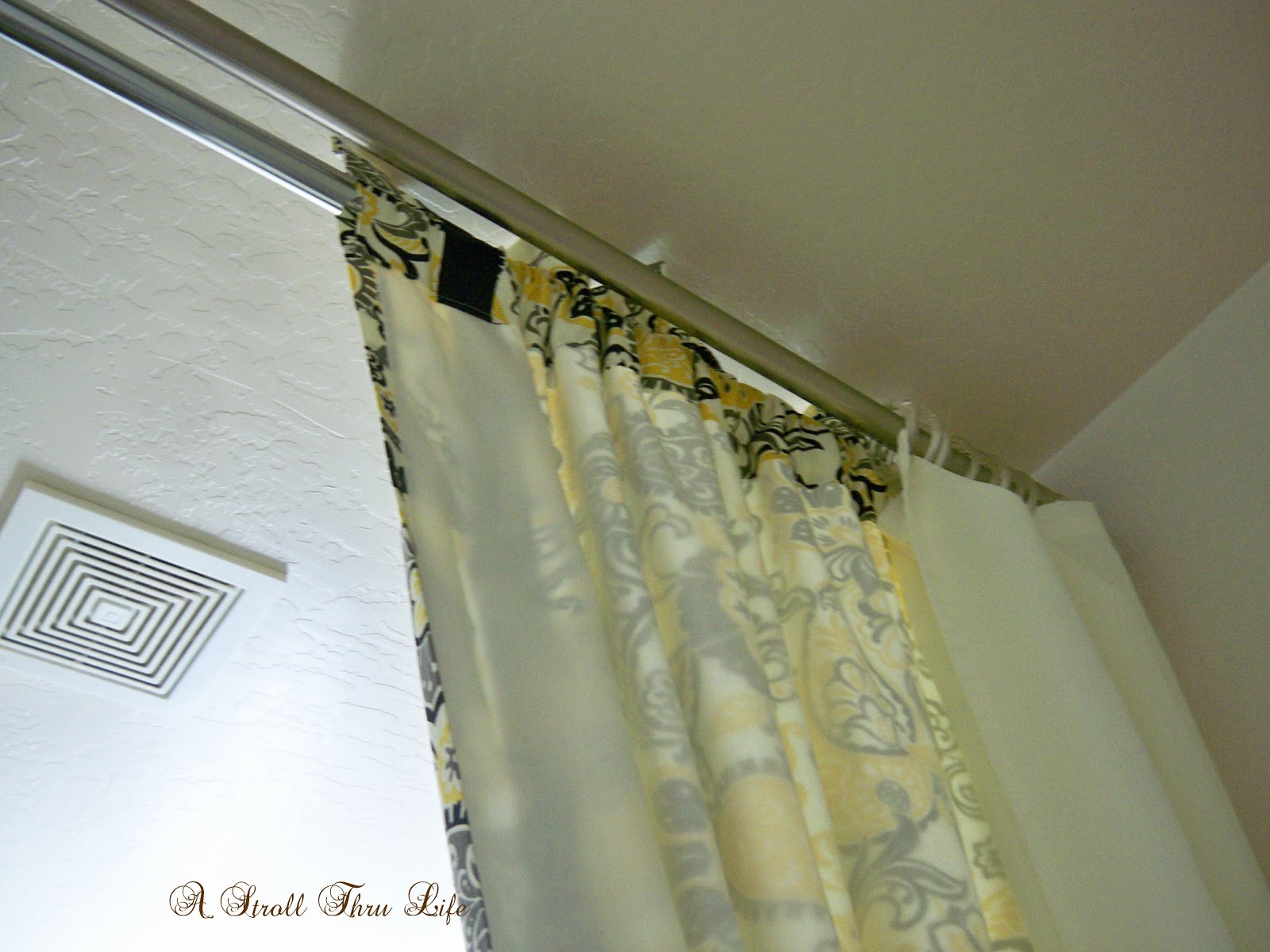 A Stroll Thru Life DIY Double Shower Curtain & Liner Tutorial