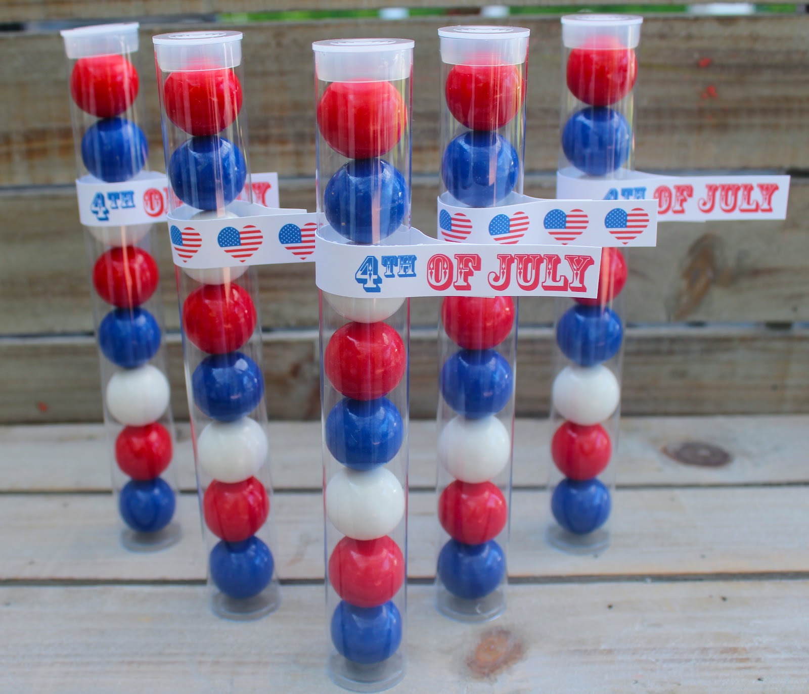 Party Favors Gum Ball Tubes Bloom Designs