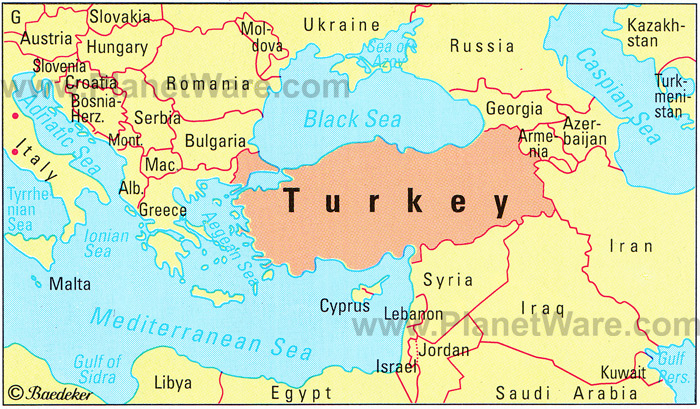 Turkey Israel Map