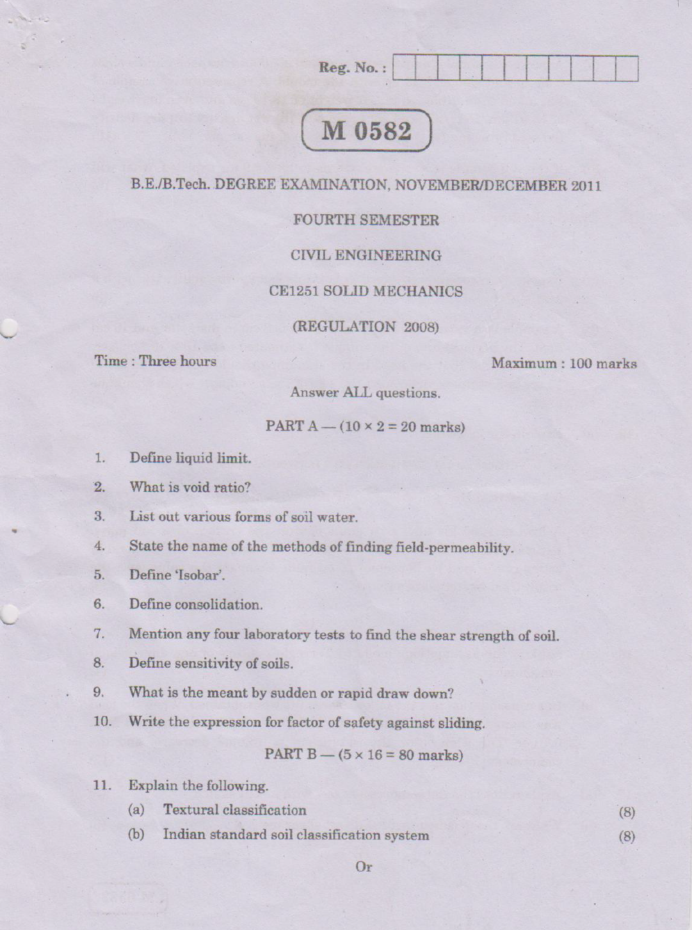 Musical Vorbei kommen Grube soil mechanics exam questions answers pdf