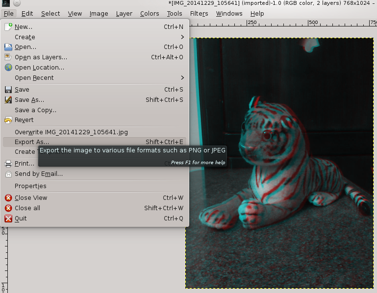 Technology Music And More 3d Anaglyph Image With Gimp