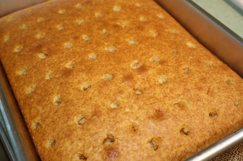 Hot Dinner Happy Home Pudding Poke Cake