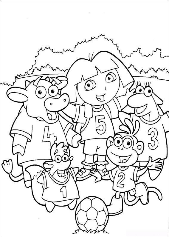 Kids Under 7 Dora The Explorer Coloring Pages
