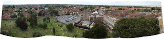 View of Rainham Kent from Church tower - looking towards Gillingham