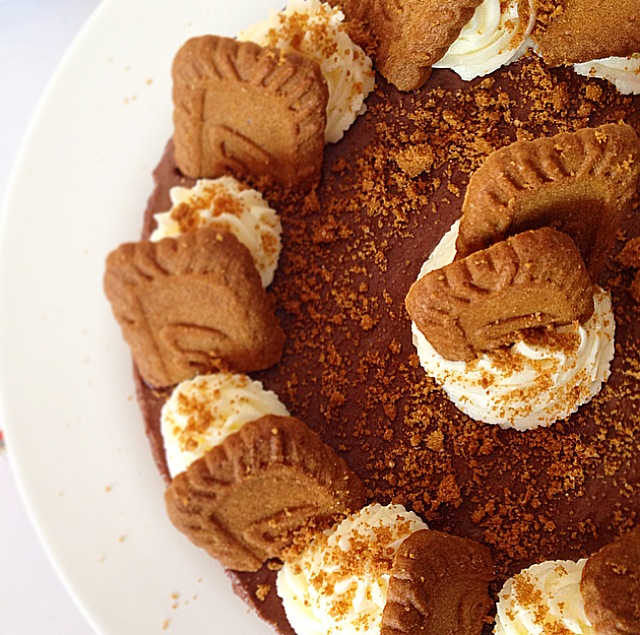 Baking is Love speculoos "biscoff" dark chocolate cake.