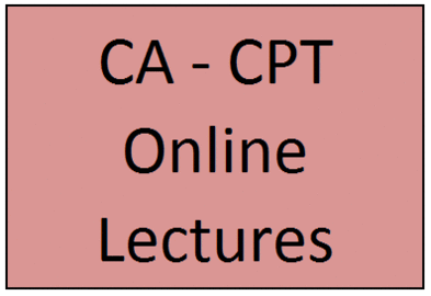 Buy CA - CPT Online Lectures