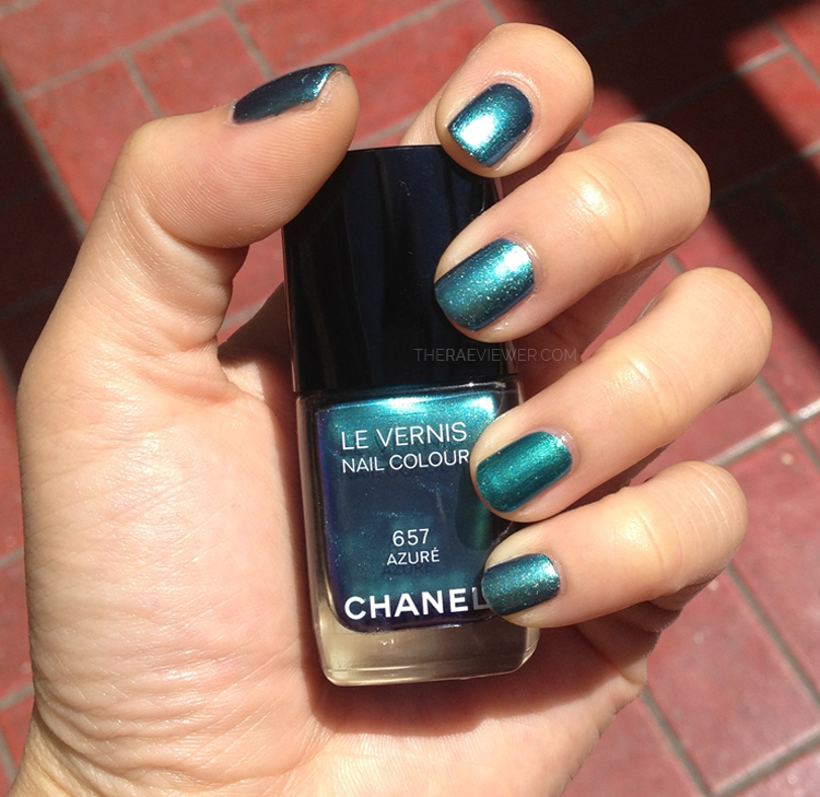 the raeviewer - a premier blog for skin care and cosmetics from an  esthetician's point of view: Chanel Le Vernis in Azure 657 Nail Polish  Review, Photos, Swatches, Color Comparisons