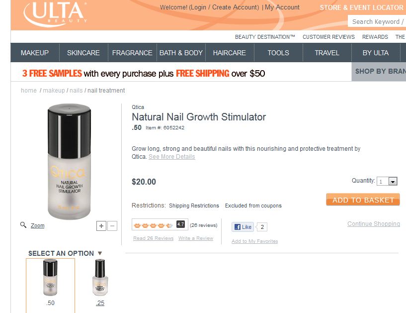 Read reviews of Qtica Natural Nail Growth Stimulator
