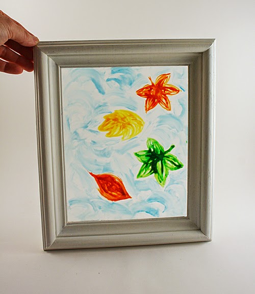 iLoveToCreate Blog Faux Stained Glass Glue Leaves