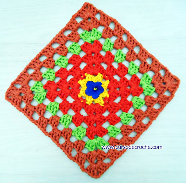 aprender croche quadrados square video-aulas gratis edinir-croche tapetes