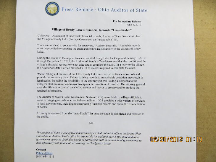 Here's how UNAUDITABLE works in the state of Ohio,especially with Auditor David Yost.