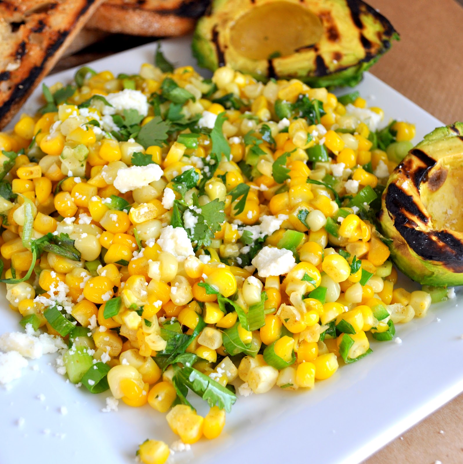 BREANNA'S RECIPE BOX Grilled Avocado and Corn Salad