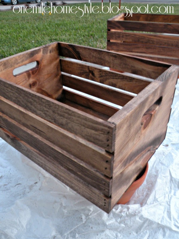Wooden Crate Shoe Organization
