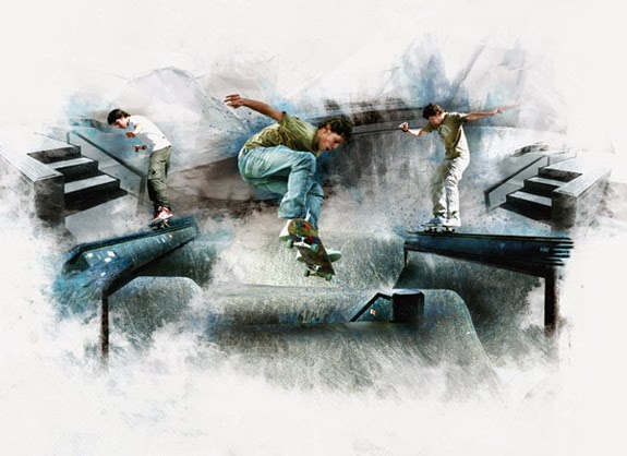 Grungy Skateboard Photo Grungy Skateboard Photo