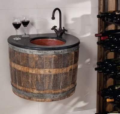 Muebles de baño con barriles de vino muy novedosos | Cocinas Modernass