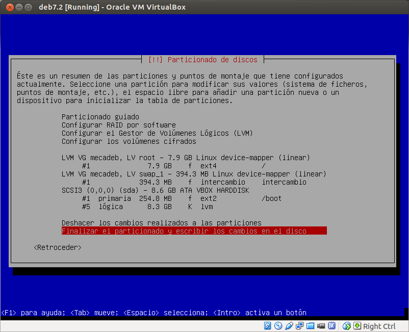 DriveMeca instalando Debian Wheezy 7.2