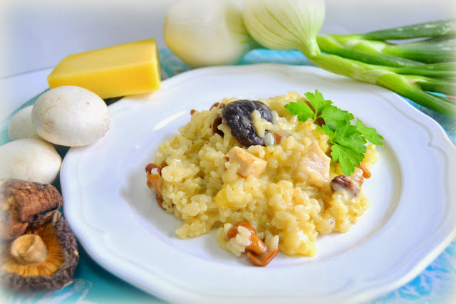 Risotto Con Setas Y Pollo
