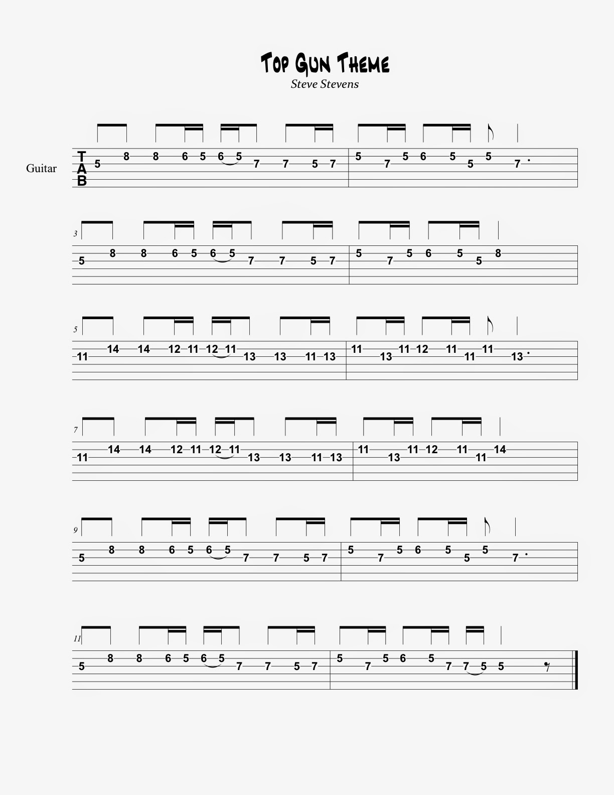 Grove Guitar Studio Tab Collection page