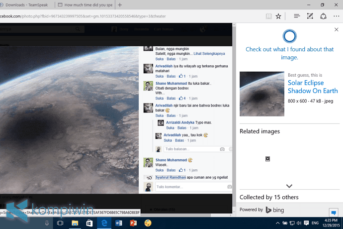 Mencari Gambar Serupa (Beserta Infonya) yang Muncul di Web dengan Cortana di Microsoft Edge 18
