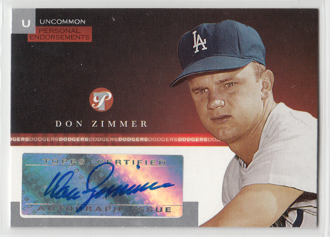 Dodgers Blue Heaven: Collection: Don Zimmer Topps Pristine ...